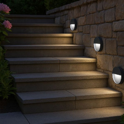 applique exterieure économie d'énergie dans montée d'escalier