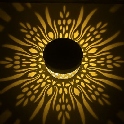 applique solaire exterieur reflets en forme de pivoine