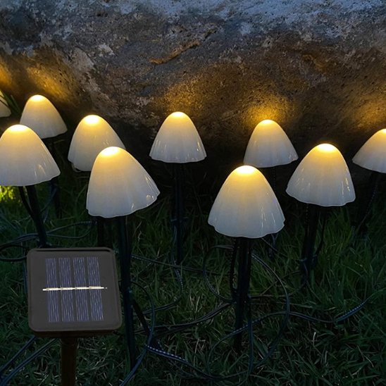 lampe pour jardin solaire LED pour extérieur blanc chaud