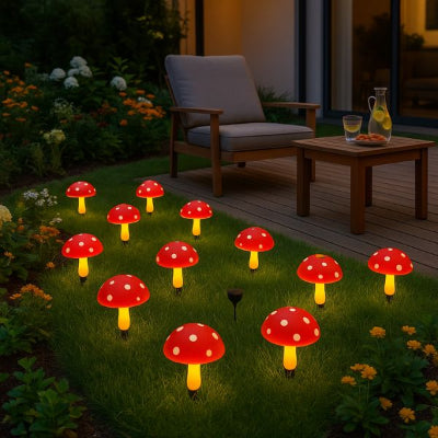 solaire lampe créant une atmosphère conviviale sur la terrasse le soir