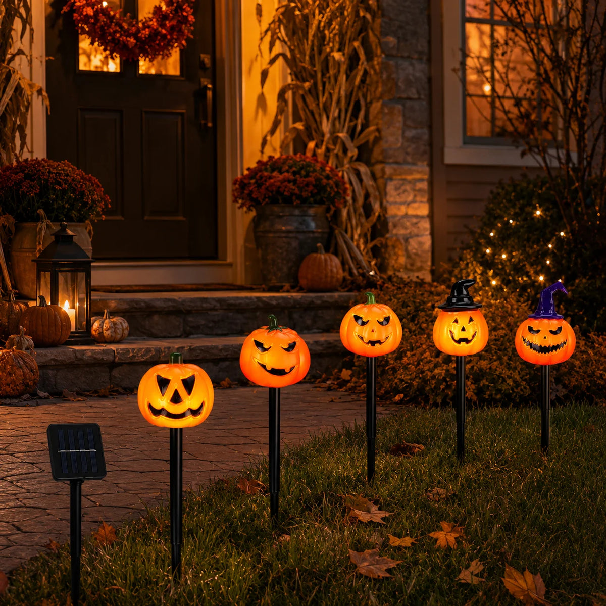 Décoration citrouille Halloween solaire | Grimo