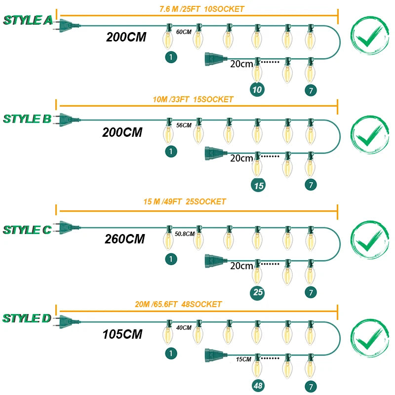 Guirlande lumineuse extérieur⎥Longue
