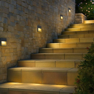 applique exterieur sécurisante sur escalier 