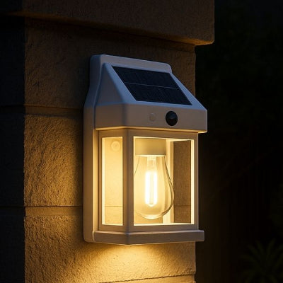 applique exterieur solaire blanche sur façade