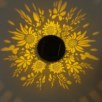 applique solaire exterieur reflets en forme de tournesols