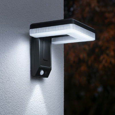 appliques exterieures solaires pliables sur mur blanc