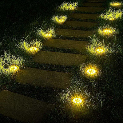 Eclairage sol exterieur solaire LED blanc chaud IP65 autonomie 8 à 10 heures installation sans câble