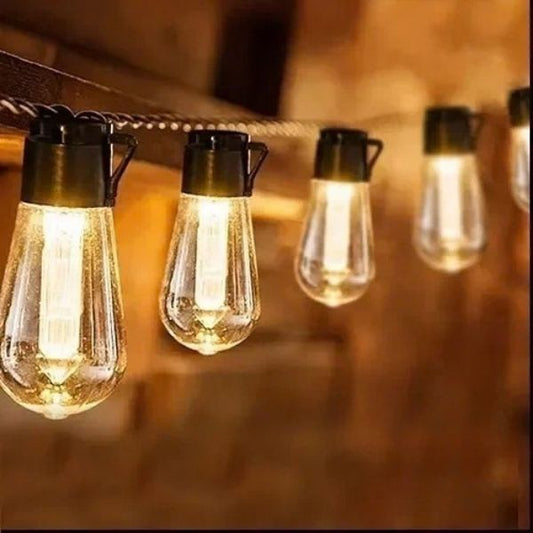 guirlande solaire suspendue lumière blanc chaud