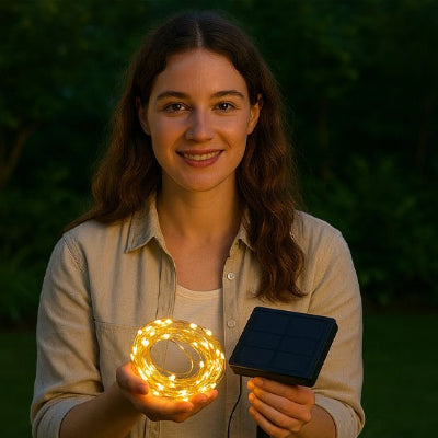 Guirlande solaire LED autonomie 8 heures capteur solaire