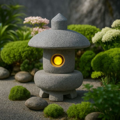 lanterne japonaise pour jardin tous temps dans jardin japonais