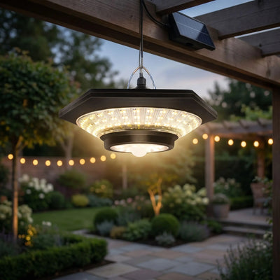 luminaires suspension exterieur 228 led pergola jardin eclairage puissant lumiere chaude terrasse ambiance soirée