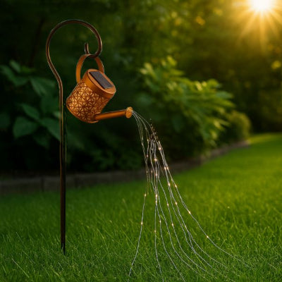 solaire lampe simulant un effet d’eau lumineuse dans le jardin