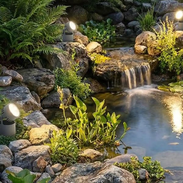 spot solaire extérieur led éclairage bassin jardin étanche ip68